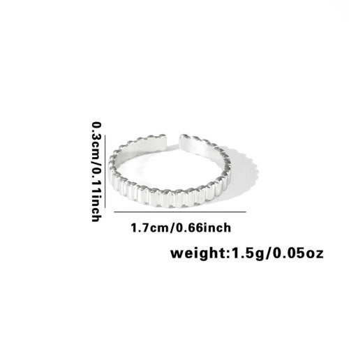 Fishtail high-end titanium steel ring fashion personality niche cross-border new palm plaid love non-fading ring