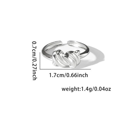 Fishtail high-end titanium steel ring fashion personality niche cross-border new palm plaid love non-fading ring
