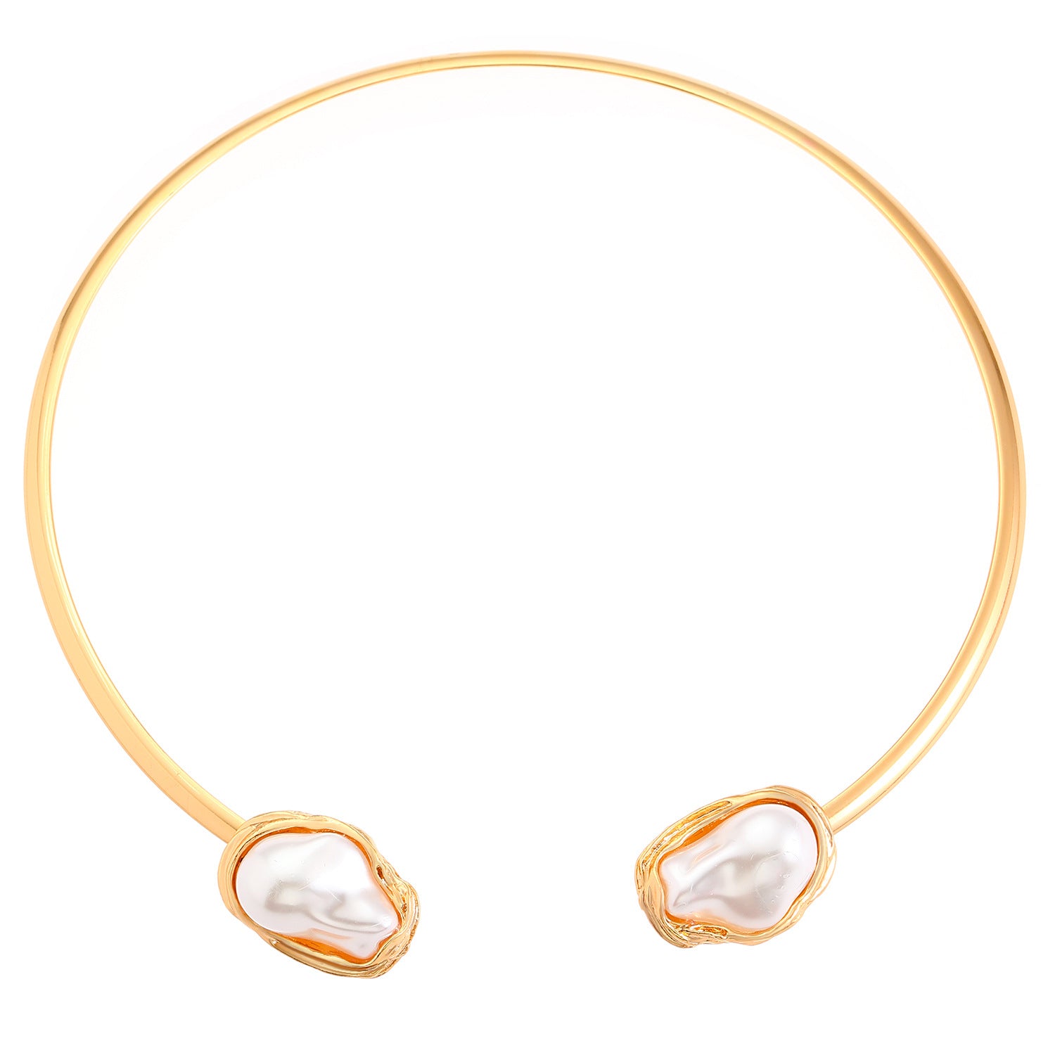 European and American cross-border baroque special-shaped pearl set jewelry women's high-end necklace earrings ring bracelet collar