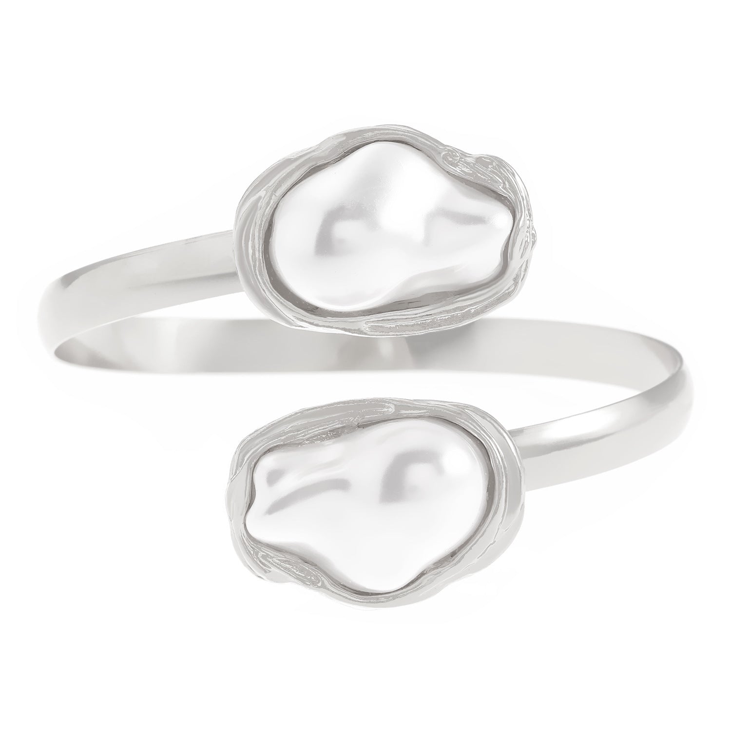 European and American cross-border baroque special-shaped pearl set jewelry women's high-end necklace earrings ring bracelet collar