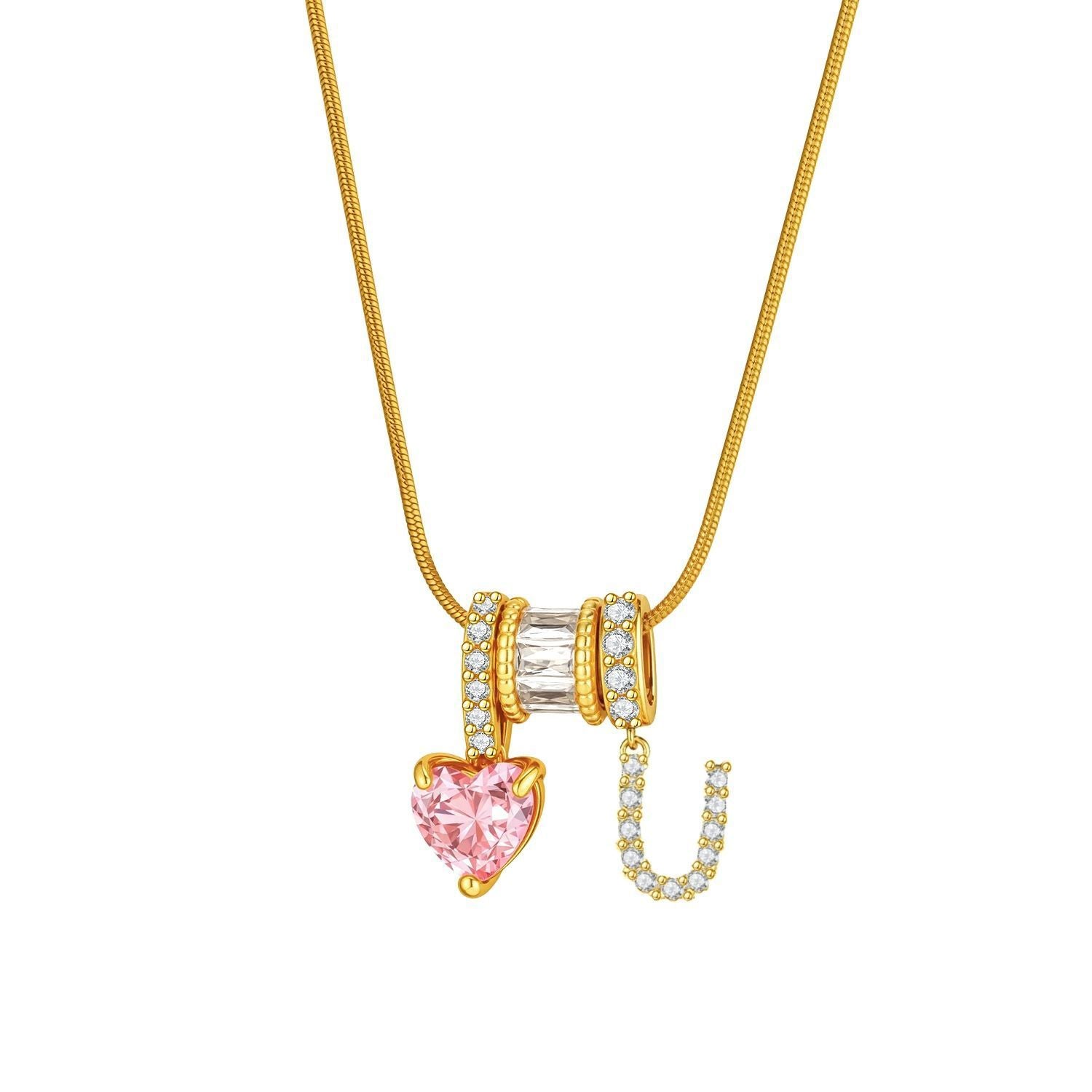 Douyin tk popular letter necklace, new letter necklace, sweet Spice Girl style ins style