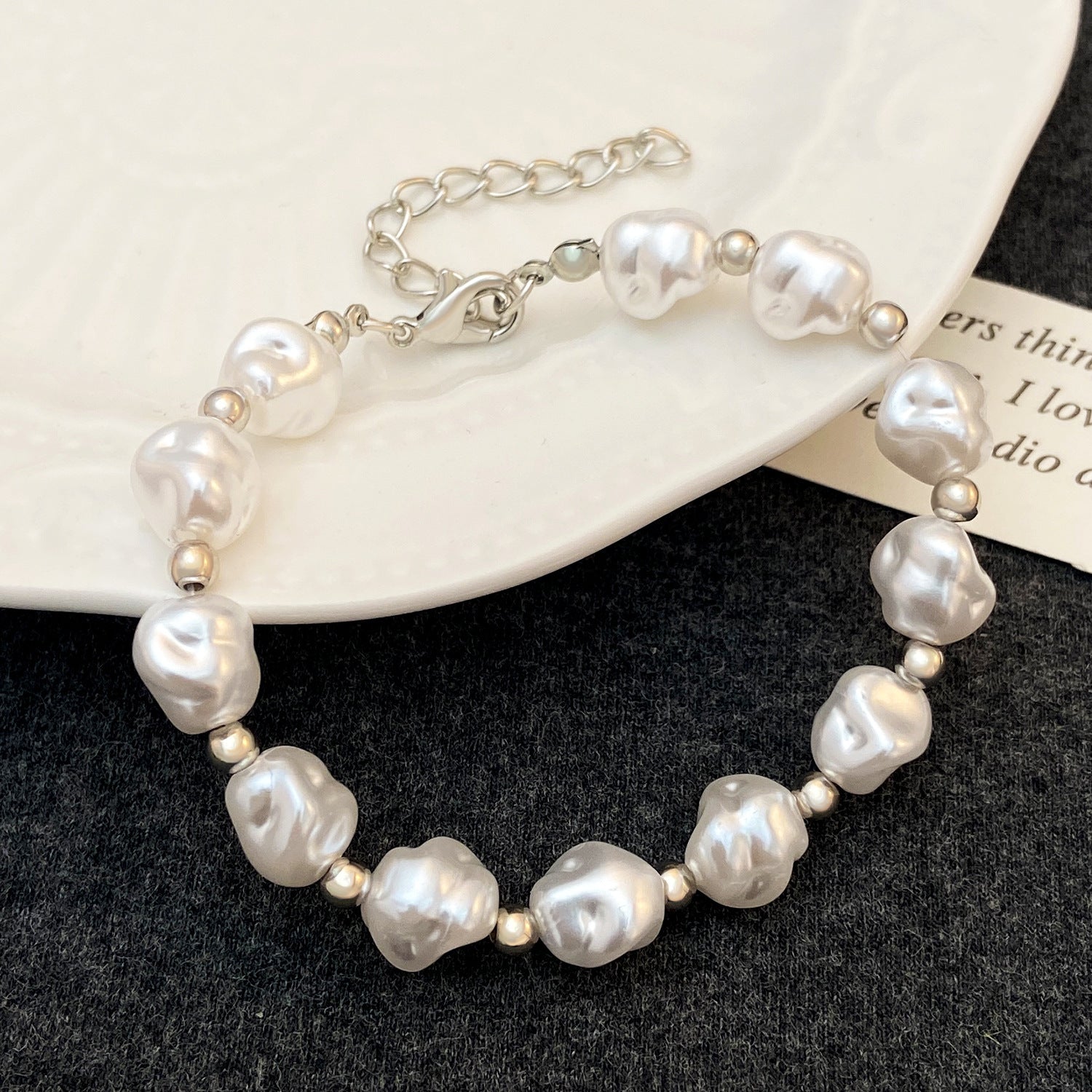European and American cross-border baroque special-shaped pearl set jewelry women's high-end necklace earrings ring bracelet collar