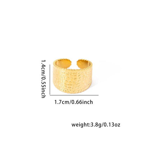 European and American fashion ins style simple titanium steel ring 18k gold-plated irregular geometric stainless steel women's jewelry hot-selling