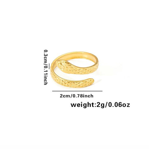 European and American fashion ins style simple titanium steel ring 18k gold-plated irregular geometric stainless steel women's jewelry hot-selling