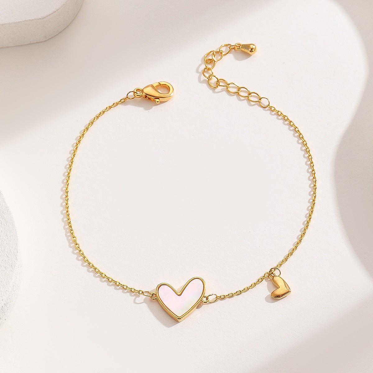 Cross-border explosive jewelry round love electroplating high-grade zircon gold-plated adjustable bracelet wholesale female