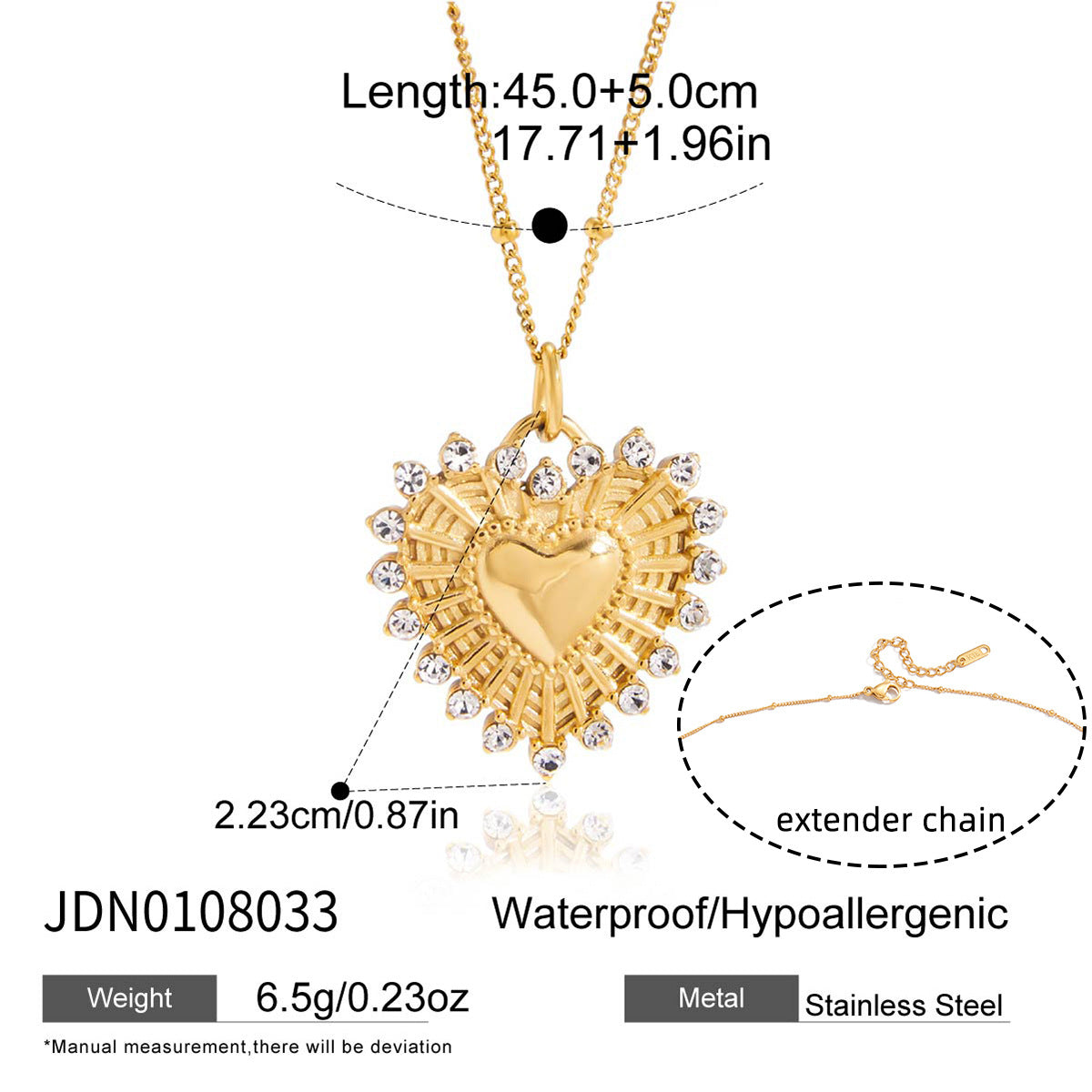 Jingqiao European and American cross-border jewelry titanium steel pearl necklace accessories women's sweater chain autumn and winter stainless steel jewelry cross-border