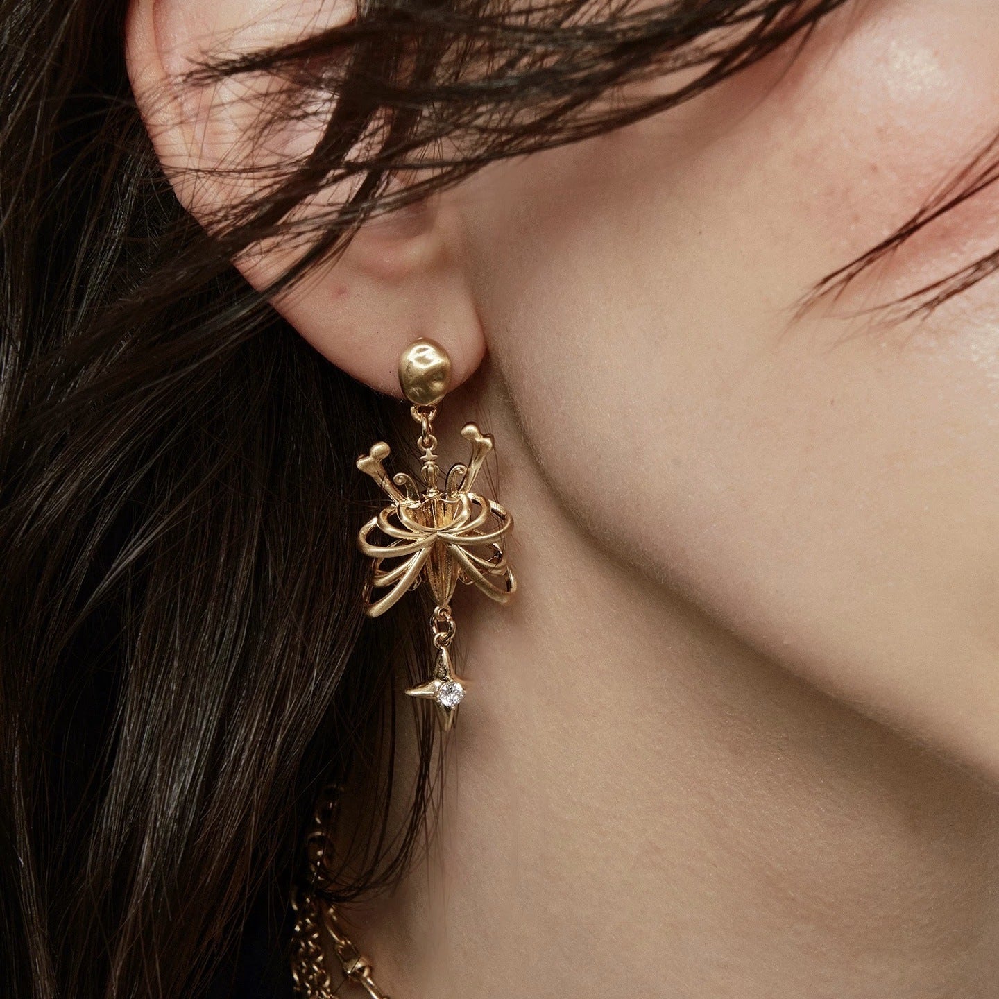 New hot-selling, sphenoid bone · symbiosis series butterfly stud earrings, high-end fashion stud earrings, earrings, women's wholesale