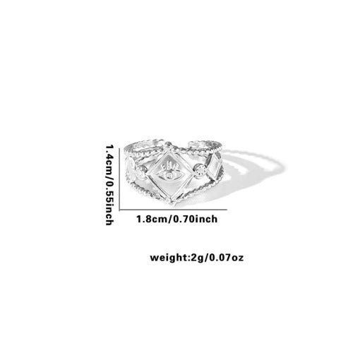 Fishtail high-end titanium steel ring fashion personality niche cross-border new palm plaid love non-fading ring