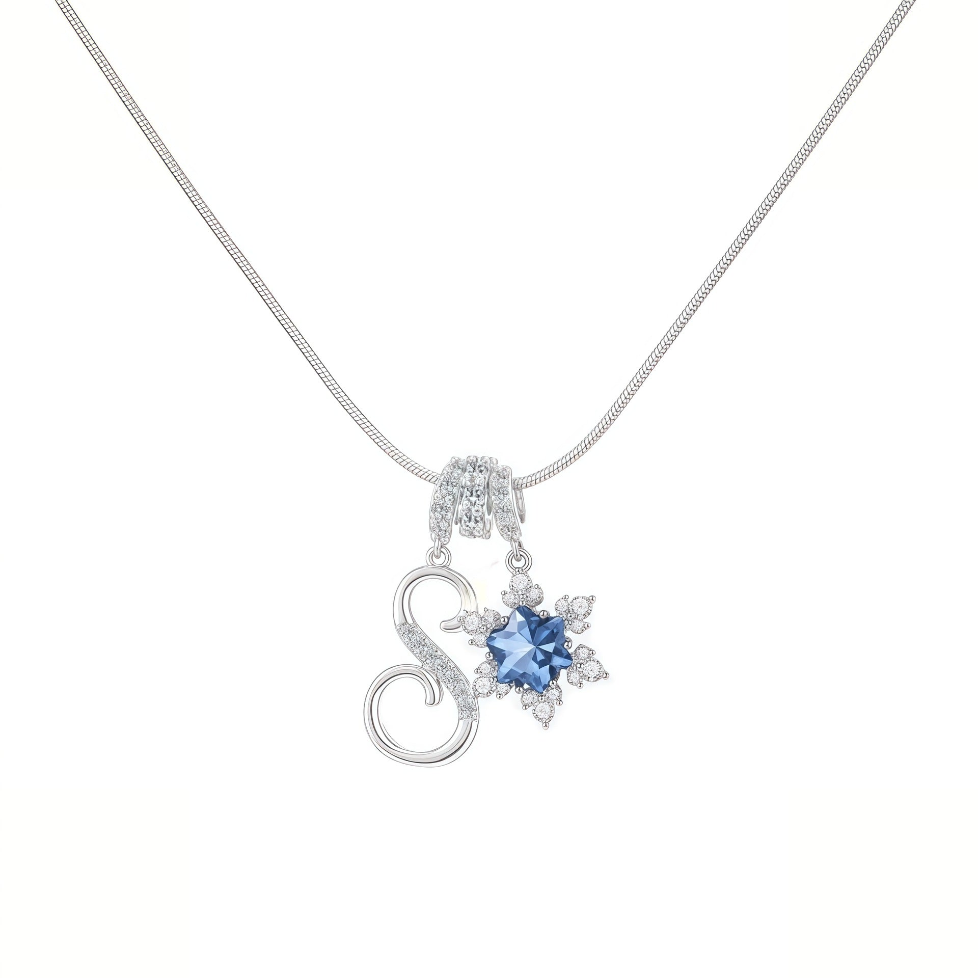 Cross-border explosion wish-love zircon English alphabet necklace series ins girlfriend gift