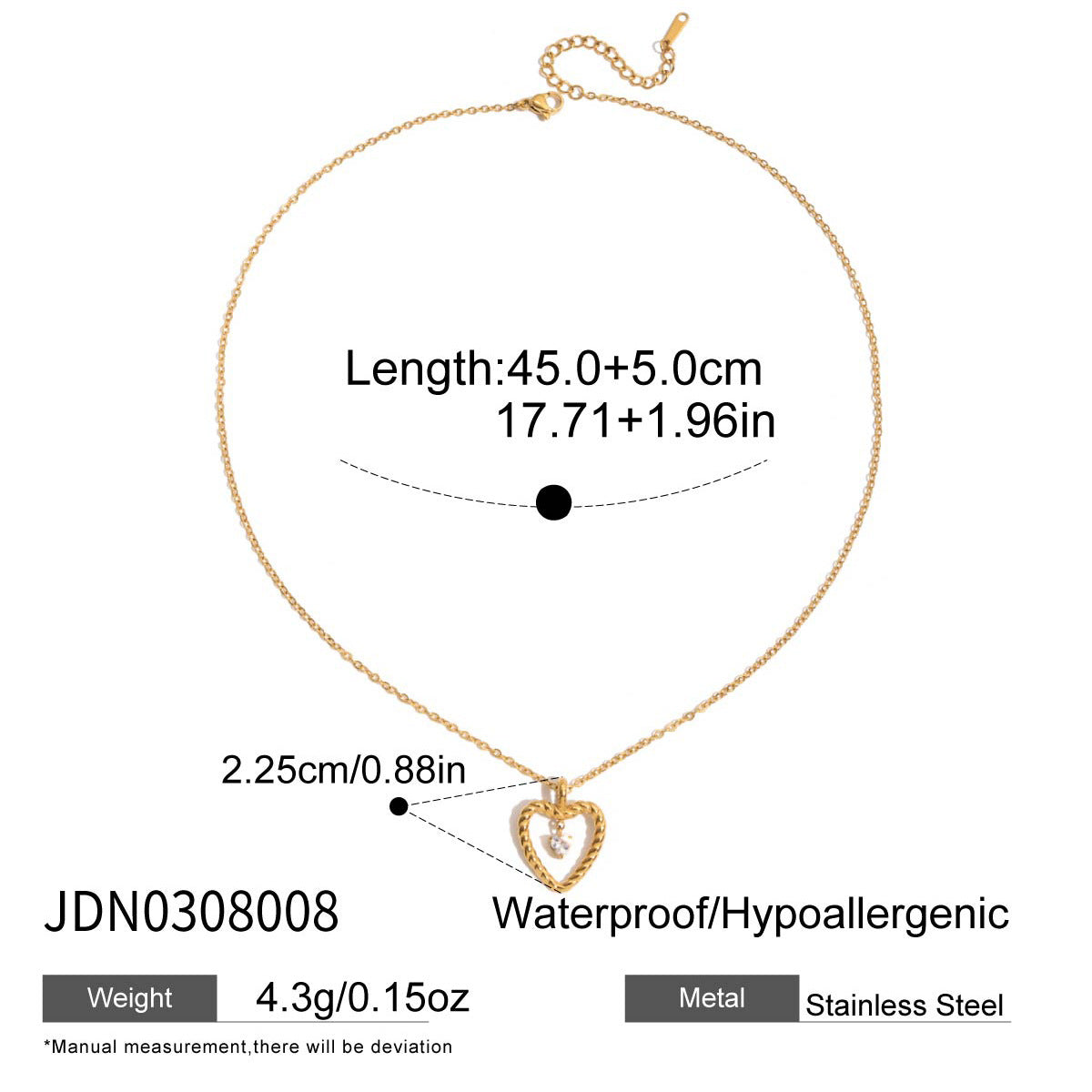 Jingqiao European and American cross-border jewelry titanium steel pearl necklace accessories women's sweater chain autumn and winter stainless steel jewelry cross-border