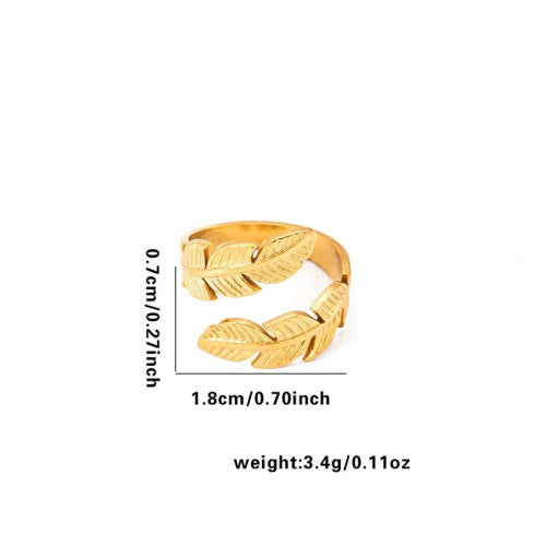 European and American fashion ins style simple titanium steel ring 18k gold-plated irregular geometric stainless steel women's jewelry hot-selling