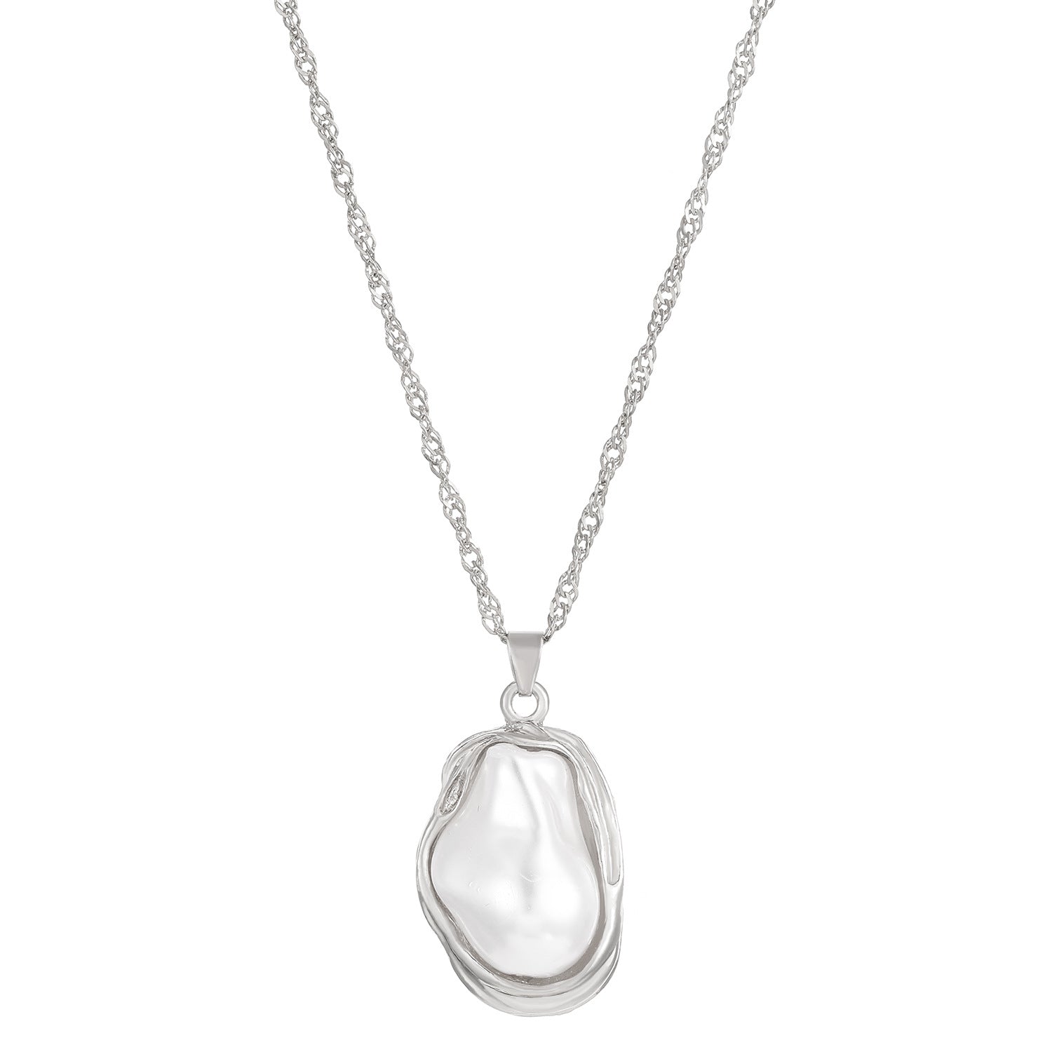 European and American cross-border baroque special-shaped pearl set jewelry women's high-end necklace earrings ring bracelet collar