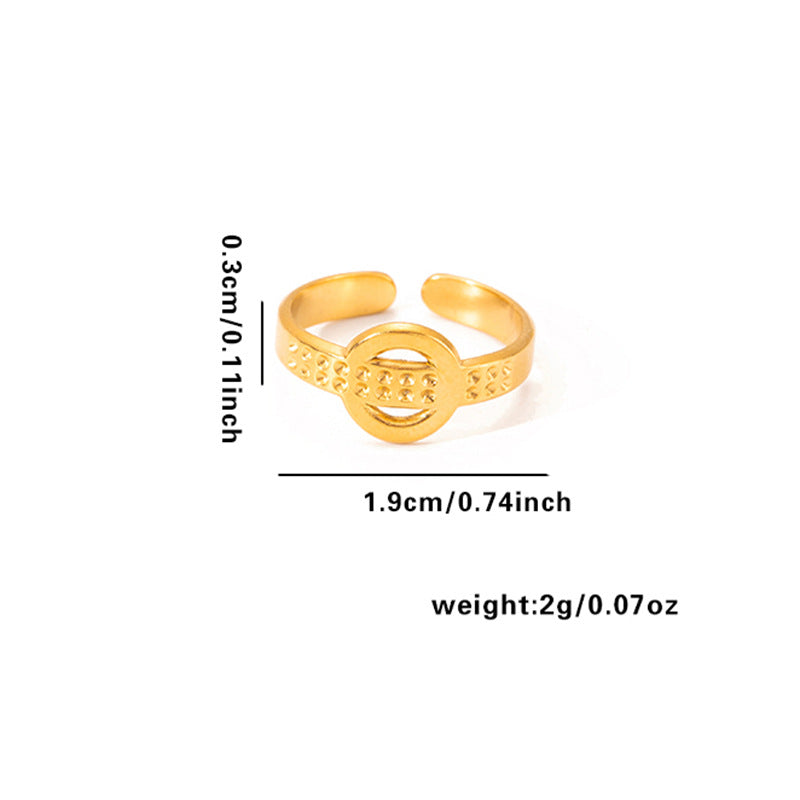 European and American fashion ins style simple titanium steel ring 18k gold-plated irregular geometric stainless steel women's jewelry hot-selling