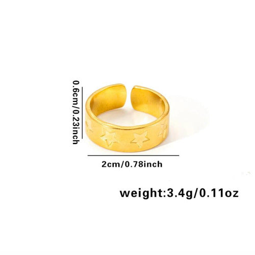 European and American fashion ins style simple titanium steel ring 18k gold-plated irregular geometric stainless steel women's jewelry hot-selling