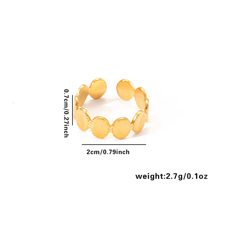 European and American fashion ins style simple titanium steel ring 18k gold-plated irregular geometric stainless steel women's jewelry hot-selling