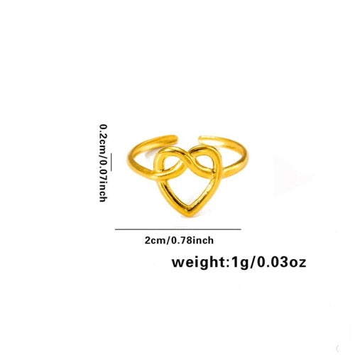 European and American fashion ins style simple titanium steel ring 18k gold-plated irregular geometric stainless steel women's jewelry hot-selling
