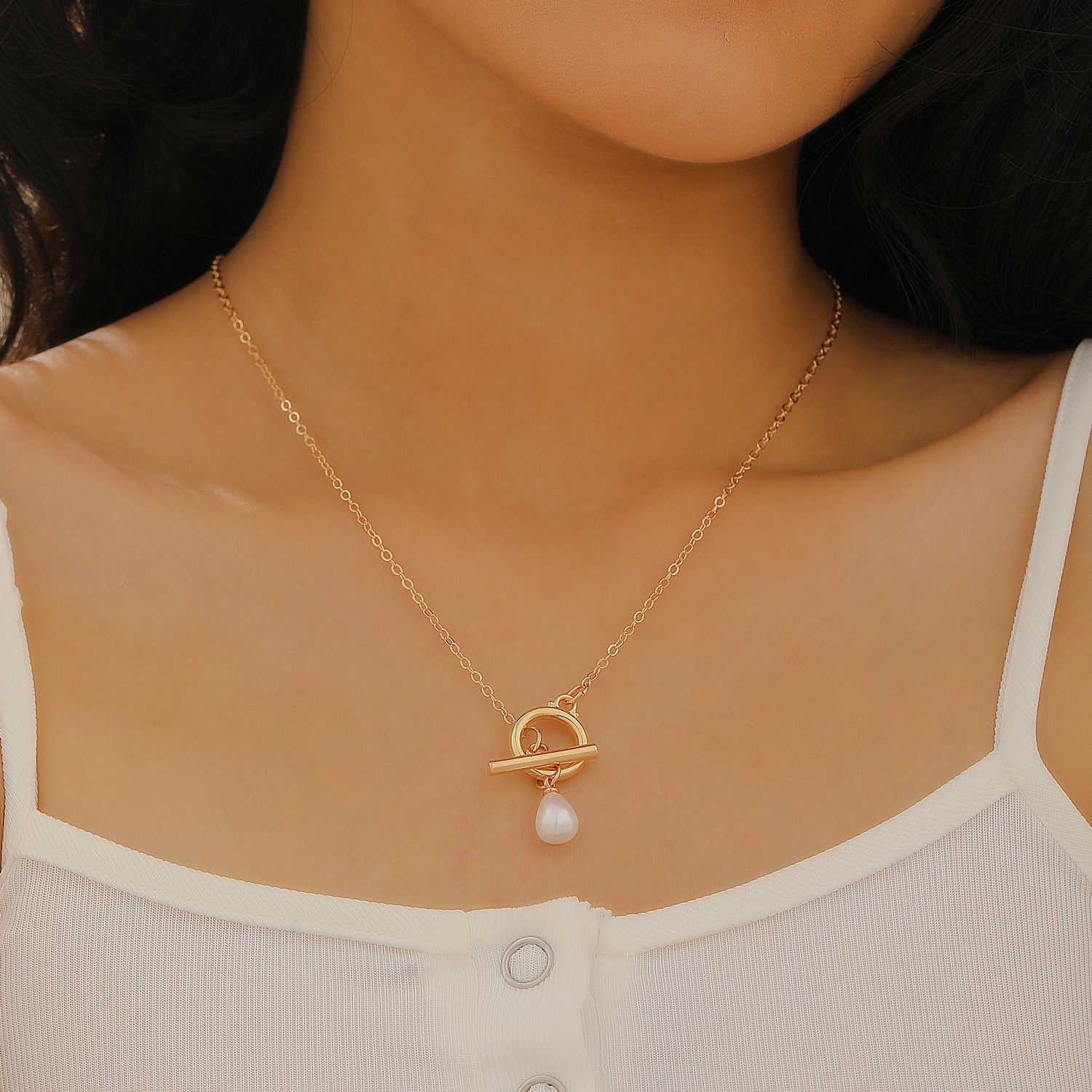 European and American cross-border baroque special-shaped pearl set jewelry women's high-end necklace earrings ring bracelet collar