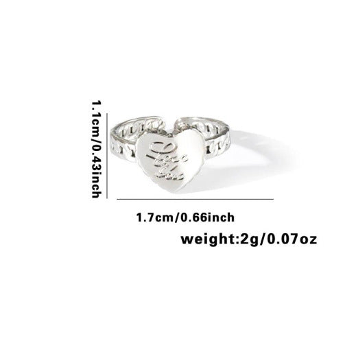 Fishtail high-end titanium steel ring fashion personality niche cross-border new palm plaid love non-fading ring