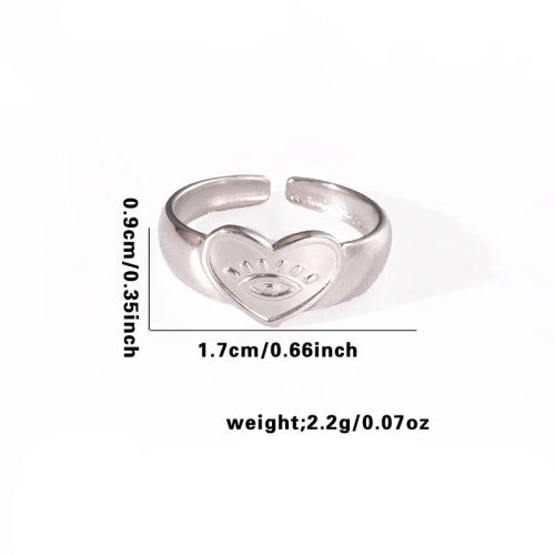 Fishtail high-end titanium steel ring fashion personality niche cross-border new palm plaid love non-fading ring