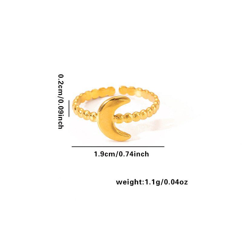 European and American fashion ins style simple titanium steel ring 18k gold-plated irregular geometric stainless steel women's jewelry hot-selling