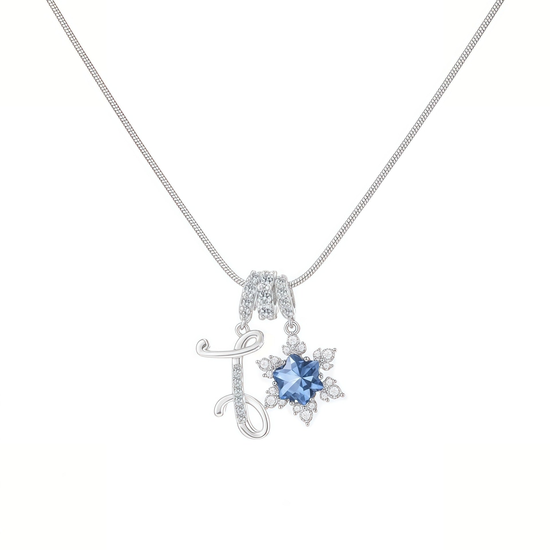 Cross-border explosion wish-love zircon English alphabet necklace series ins girlfriend gift