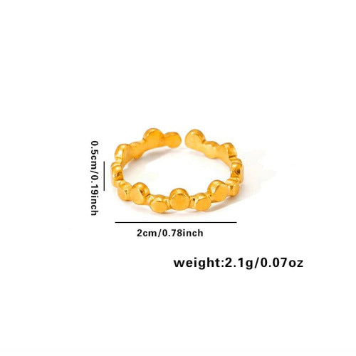 European and American fashion ins style simple titanium steel ring 18k gold-plated irregular geometric stainless steel women's jewelry hot-selling