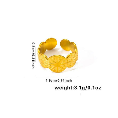 European and American fashion ins style simple titanium steel ring 18k gold-plated irregular geometric stainless steel women's jewelry hot-selling