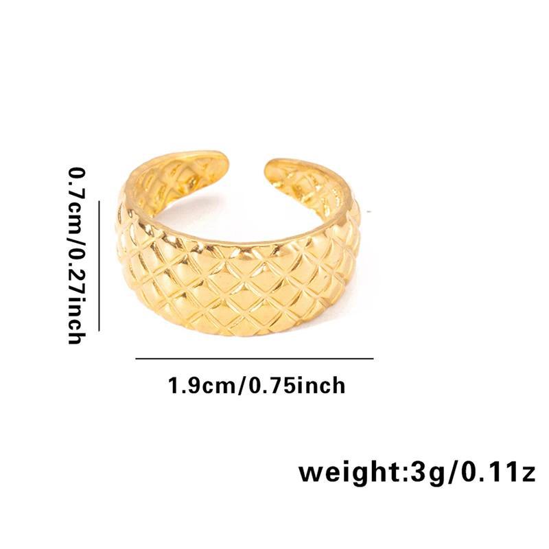 European and American fashion ins style simple titanium steel ring 18k gold-plated irregular geometric stainless steel women's jewelry hot-selling