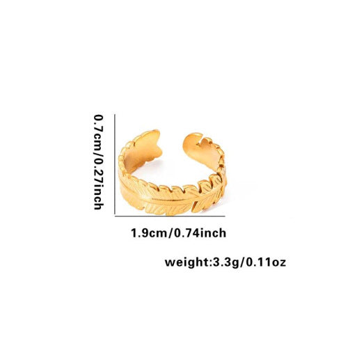 European and American fashion ins style simple titanium steel ring 18k gold-plated irregular geometric stainless steel women's jewelry hot-selling