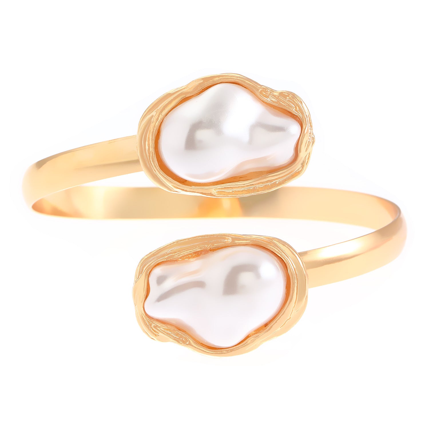 European and American cross-border baroque special-shaped pearl set jewelry women's high-end necklace earrings ring bracelet collar