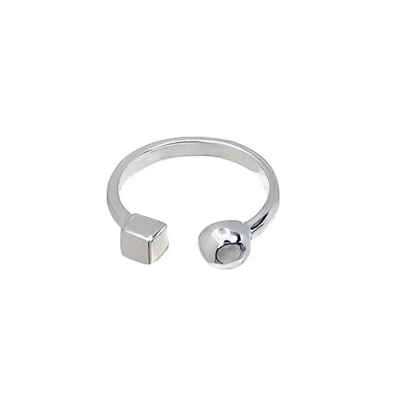 Ring female niche ins wind opening design cold girlfriend retro wholesale jewelry does not fade set pearl