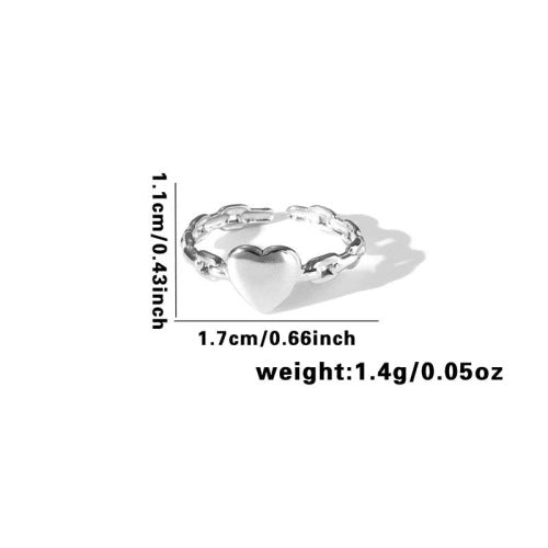 Fishtail high-end titanium steel ring fashion personality niche cross-border new palm plaid love non-fading ring