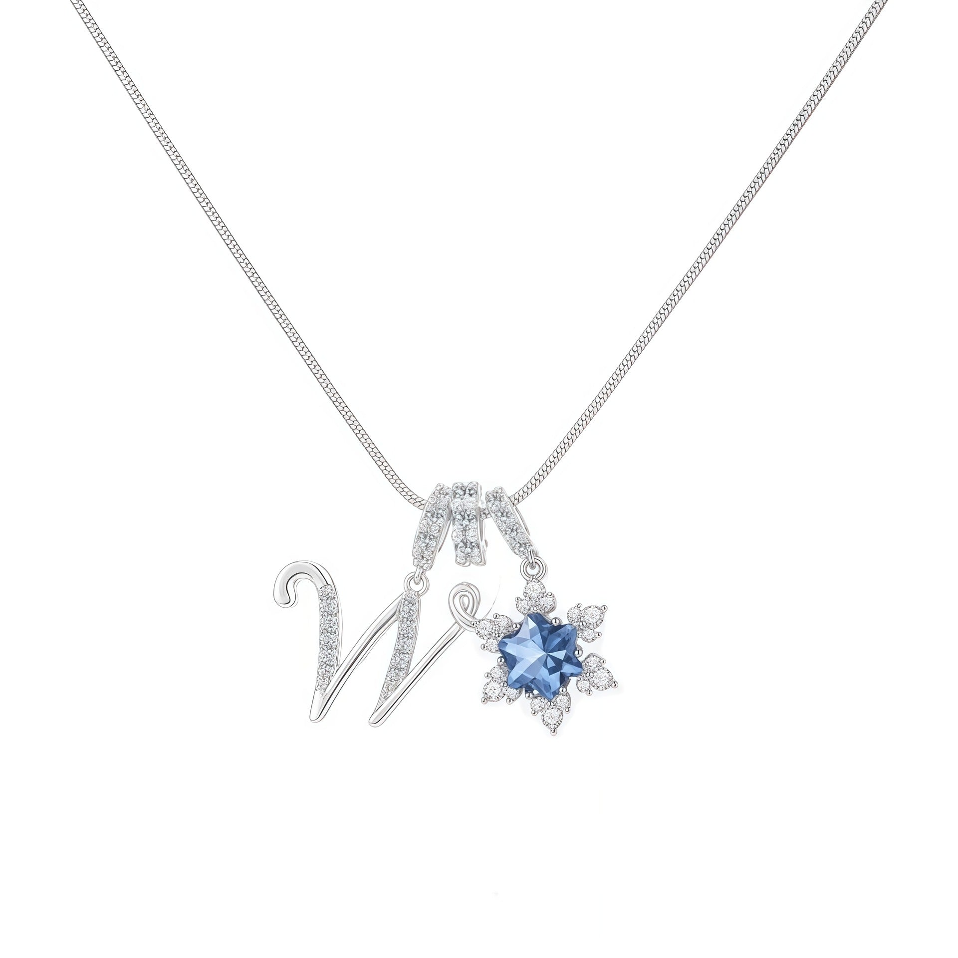Cross-border explosion wish-love zircon English alphabet necklace series ins girlfriend gift