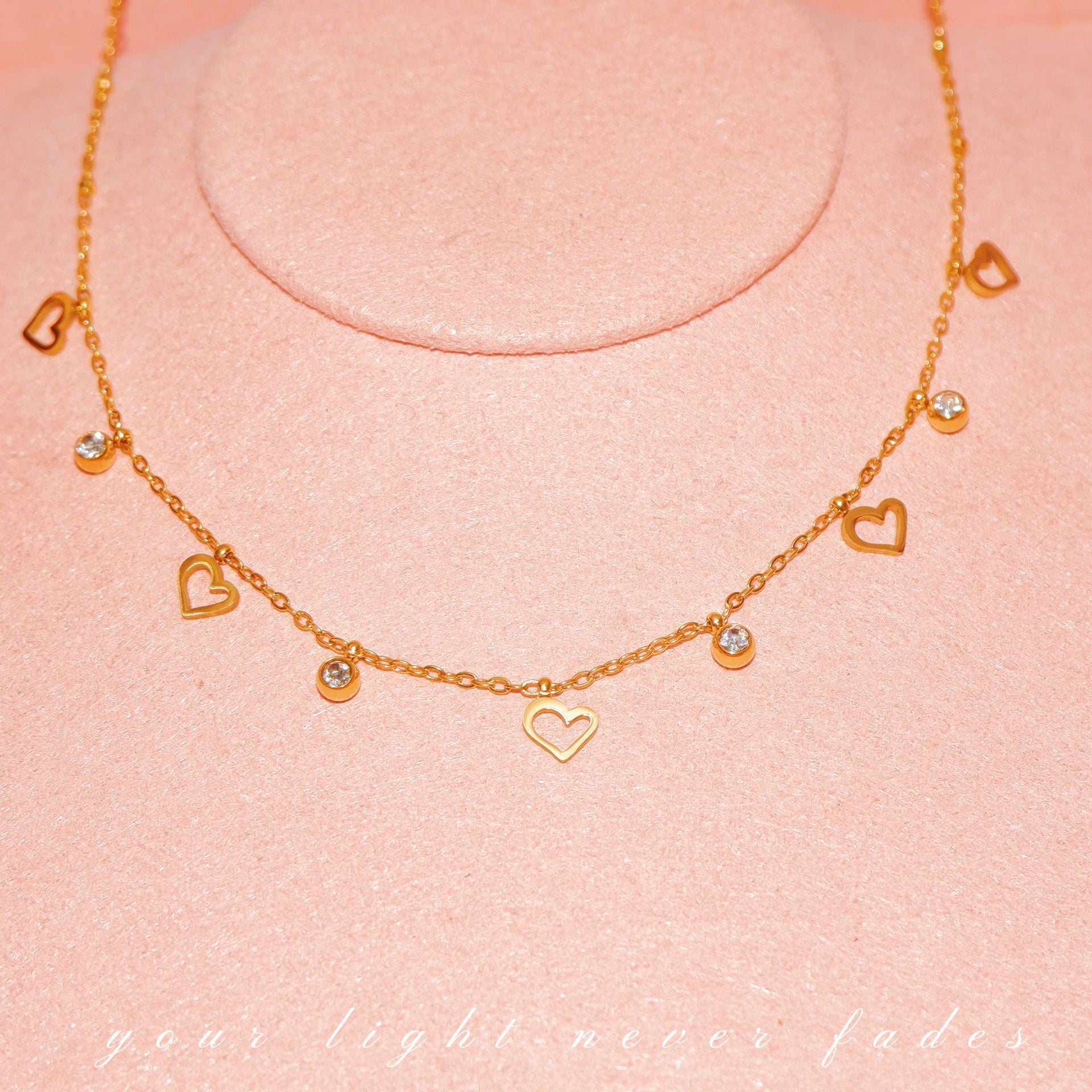 SHEIN cross-border explosion titanium steel waterproof light luxury European and American collarbone chain women