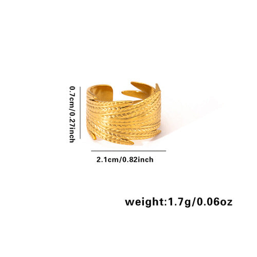 European and American fashion ins style simple titanium steel ring 18k gold-plated irregular geometric stainless steel women's jewelry hot-selling