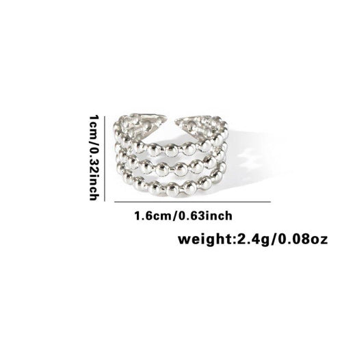 Fishtail high-end titanium steel ring fashion personality niche cross-border new palm plaid love non-fading ring