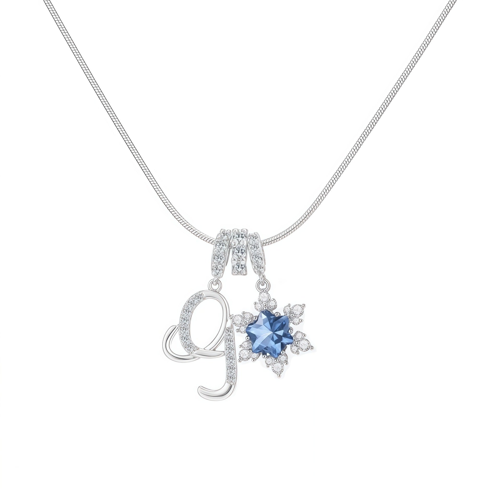 Cross-border explosion wish-love zircon English alphabet necklace series ins girlfriend gift