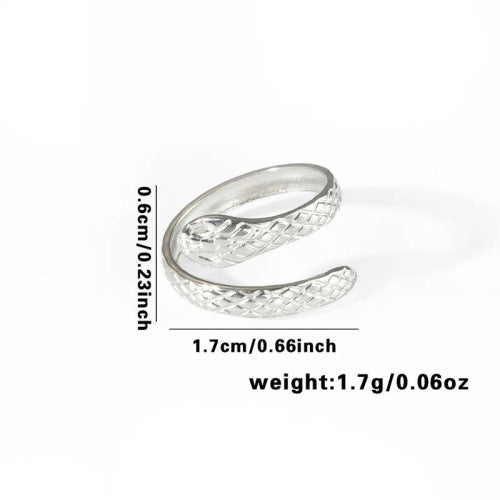 Fishtail high-end titanium steel ring fashion personality niche cross-border new palm plaid love non-fading ring