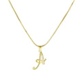 Temu cross-border popular 26-digit copper inlaid zircon letter pendant snake bone thin chain creative personalized letter necklace
