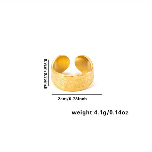 European and American fashion ins style simple titanium steel ring 18k gold-plated irregular geometric stainless steel women's jewelry hot-selling