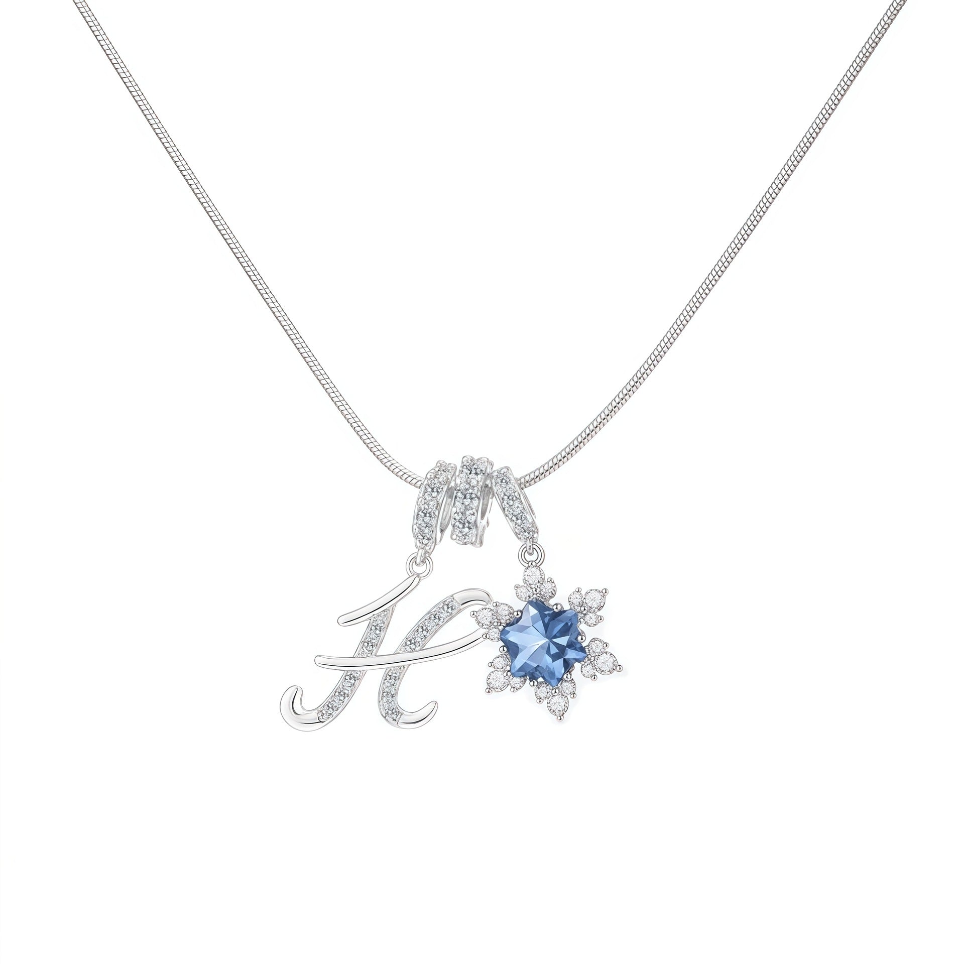 Cross-border explosion wish-love zircon English alphabet necklace series ins girlfriend gift