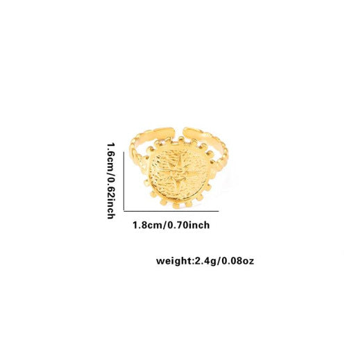 European and American fashion ins style simple titanium steel ring 18k gold-plated irregular geometric stainless steel women's jewelry hot-selling