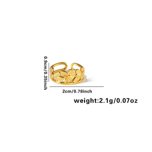 European and American fashion ins style simple titanium steel ring 18k gold-plated irregular geometric stainless steel women's jewelry hot-selling