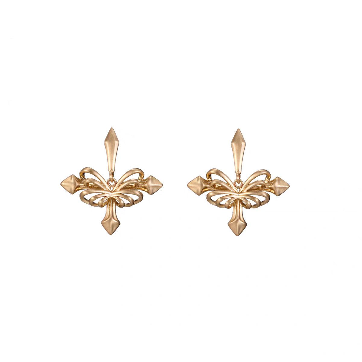 Sphenoid · Symbiosis Series Hollow Butterfly Earrings High-end Golden Earrings Women