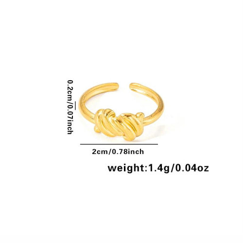 European and American fashion ins style simple titanium steel ring 18k gold-plated irregular geometric stainless steel women's jewelry hot-selling