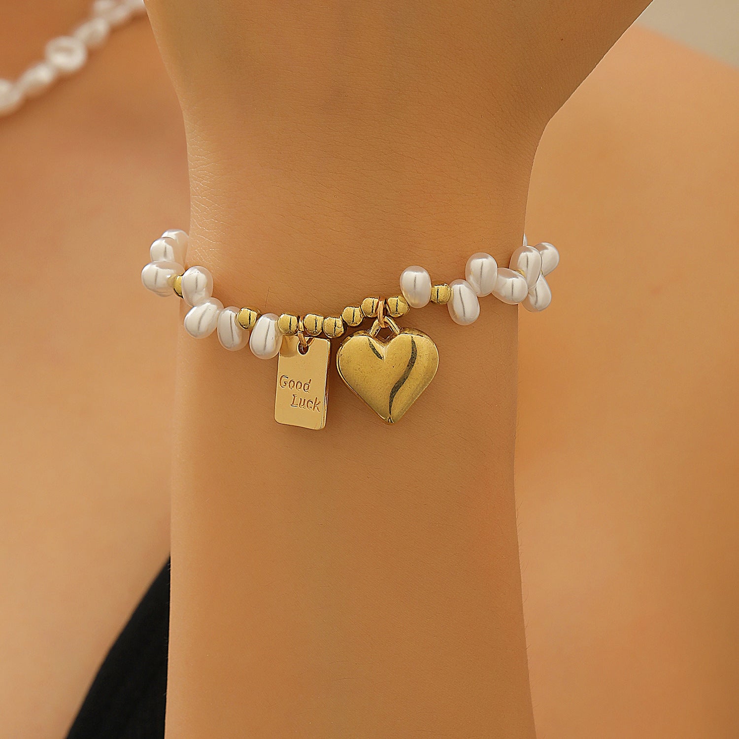 European and American cross-border baroque special-shaped pearl set jewelry women's high-end necklace earrings ring bracelet collar