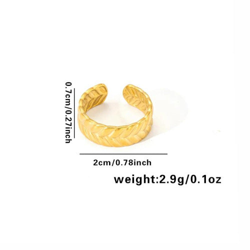 European and American fashion ins style simple titanium steel ring 18k gold-plated irregular geometric stainless steel women's jewelry hot-selling