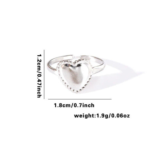 Fishtail high-end titanium steel ring fashion personality niche cross-border new palm plaid love non-fading ring