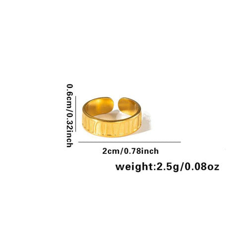 European and American fashion ins style simple titanium steel ring 18k gold-plated irregular geometric stainless steel women's jewelry hot-selling