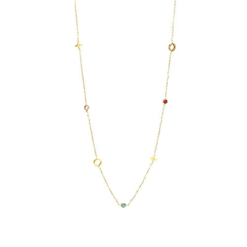 Cross-border shein explosion does not fade, titanium steel bracelet furnace electroplating 18K gold four-leaf clover versatile necklace bracelet